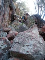 Climbing up to the plateau