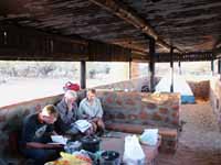 First hut, inside view