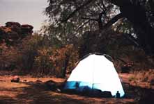 Moonlit tent