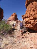 One of the rougher sections of the trail